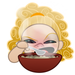 Goldilocks Eating Porridge