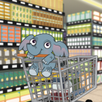 Baby Elephant in Shopping Cart