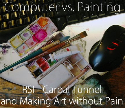 Paints, computer keyboard and mouse | bethcarson.co.uk