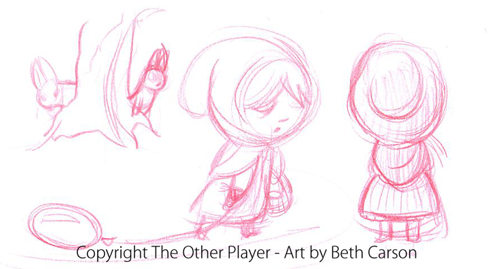 Red Riding Hood Character Concept Art - The Other Player Art by Beth Carson