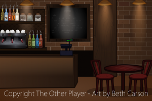 Bakery Counter Game Art - The Other Player Art by Beth Carson