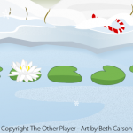 Winter Scene Frogs Mock-up Game Art - The Other Player Art by Beth Carson