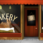 Bakery Outside Game Art - The Other Player Art by Beth Carson
