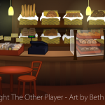 Bakery Seating Area Game Art - The Other Player Art by Beth Carson