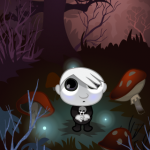 Spooky Mushroom Forest Scene Game Art - The Other Player Art by Beth Carson