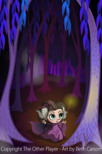 Enchantress in a Forest Layout Mock-up Game Art - The Other Player Art by Beth Carson