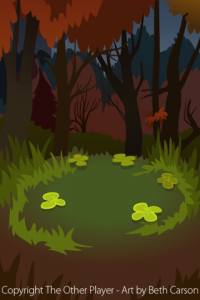 Clover Glade Background Art for Game -The Other Player Art by Beth Carson