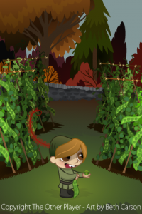 Garden Pea Layout Art for Game - The Other Player Art by Beth Carson