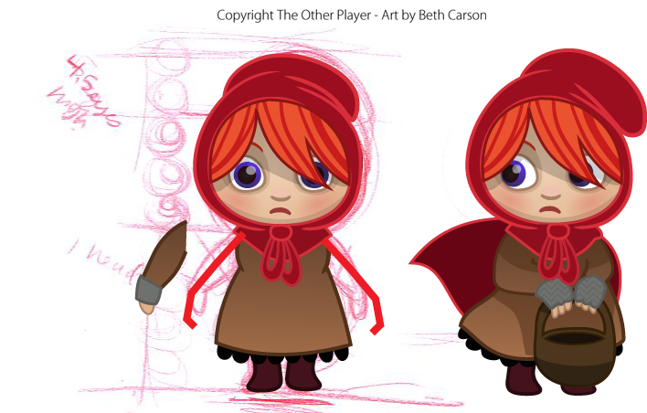 Red Riding Hood Concept Art - The Other Player Art by Beth Carson