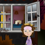 Bedroom Window Tooth Fairy Background Art for Game - The Other Player Art by Beth Carson