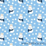 Snow Bunny Repeat Pattern | Beth Carson