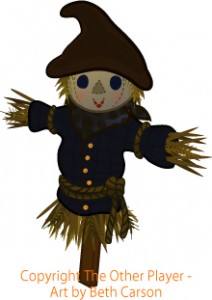 Scarecrow game art – copyright The Other Player, Art by Beth Carson