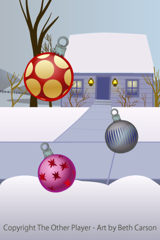 A Wintery Outdoor Scene for a Christmas Game - Game Layout