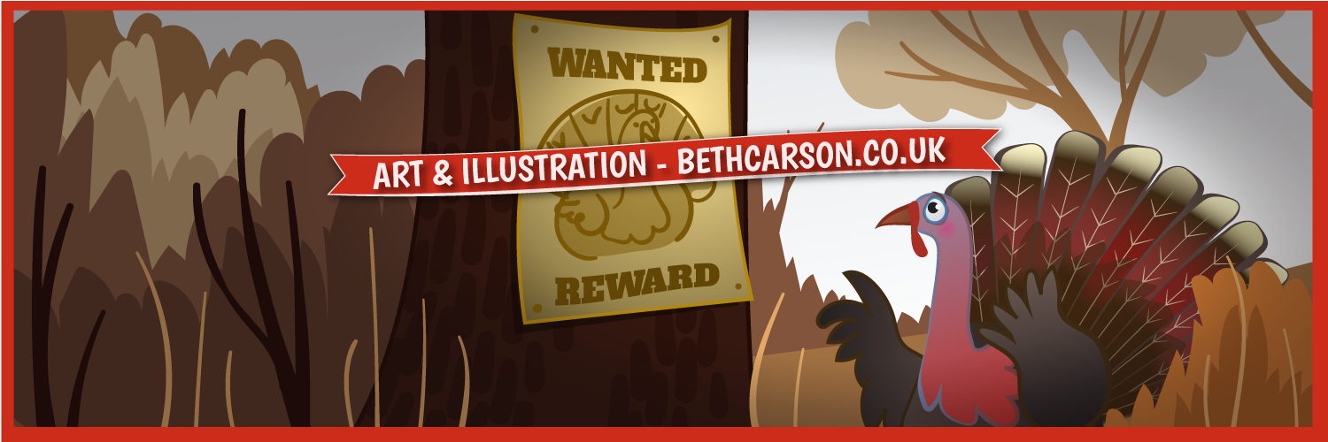 turkey wanted poster illustrator art | Beth Carson