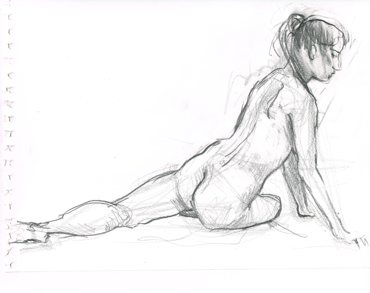 Life Drawing Pencil Nude Woman | Beth Carson