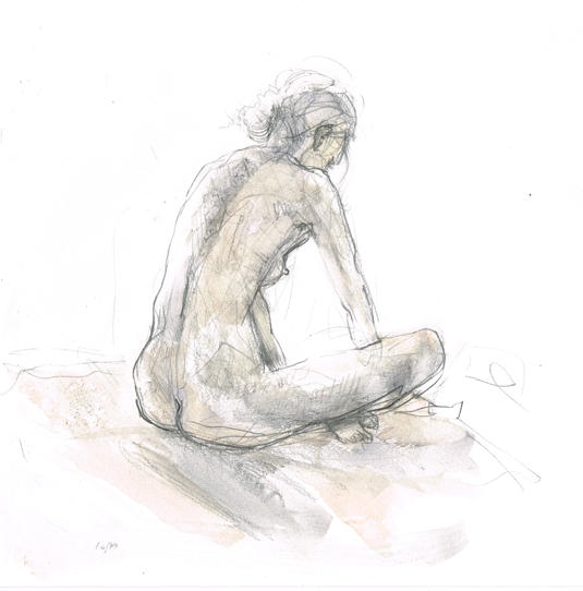 Life Drawing Nude Woman Back | Beth Carson